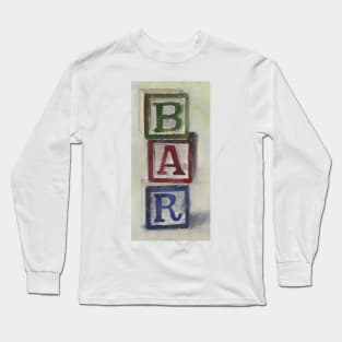 Bar Wooden Blocks Long Sleeve T-Shirt